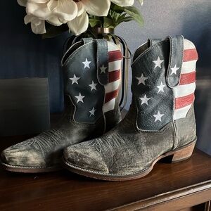 Roper American Flag Cowboy Boots - Red, White, Blue